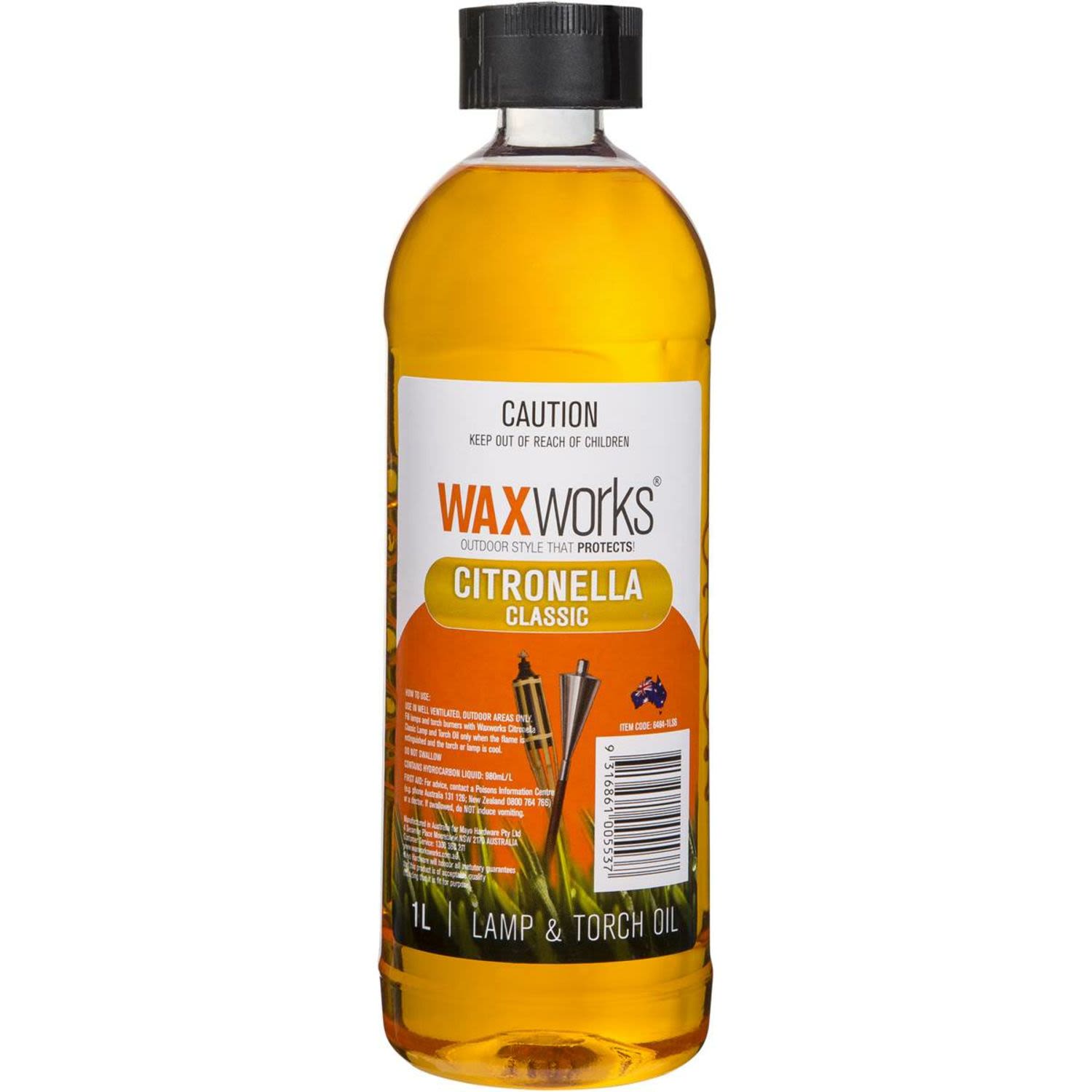 Waxworks Insect Control Citronella Oil, 1 Litre