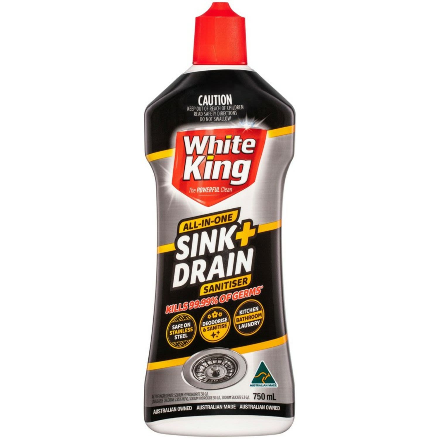 White King Sink & Drain Sanitiser, 750 Millilitre