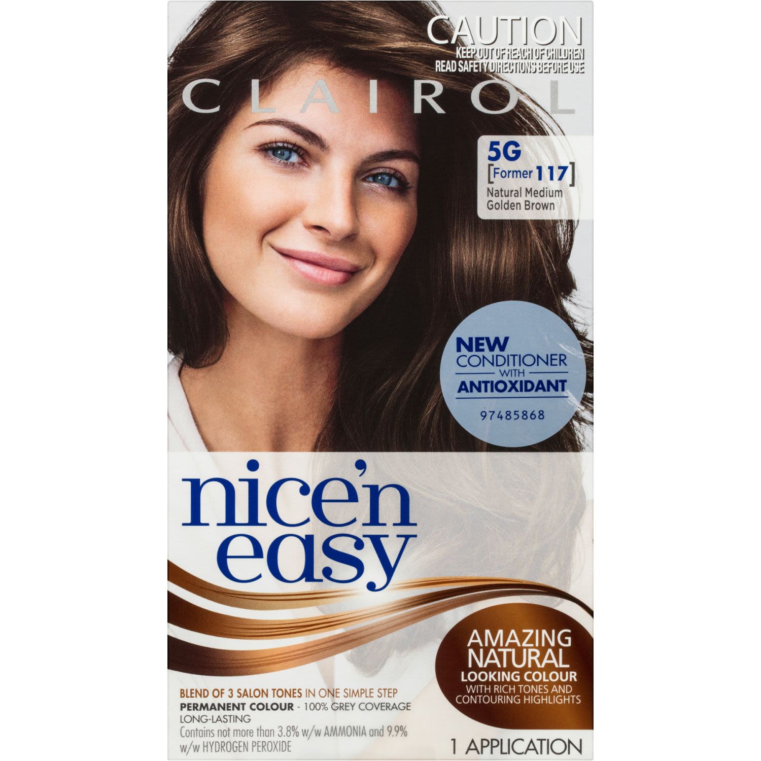 Clairol Nice & Easy 5 Natural Medium Brown Hair Colour, 1 Each