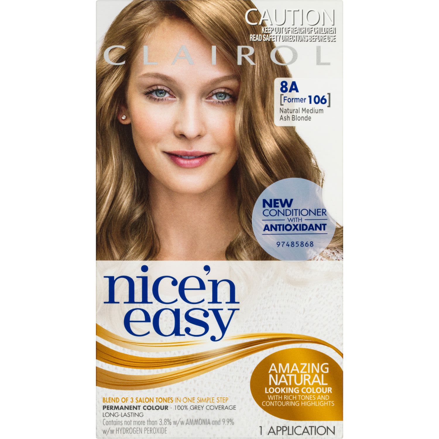 Clairol Nice 'N Easy 8A Natural Medium Ash Blonde, 1 Each