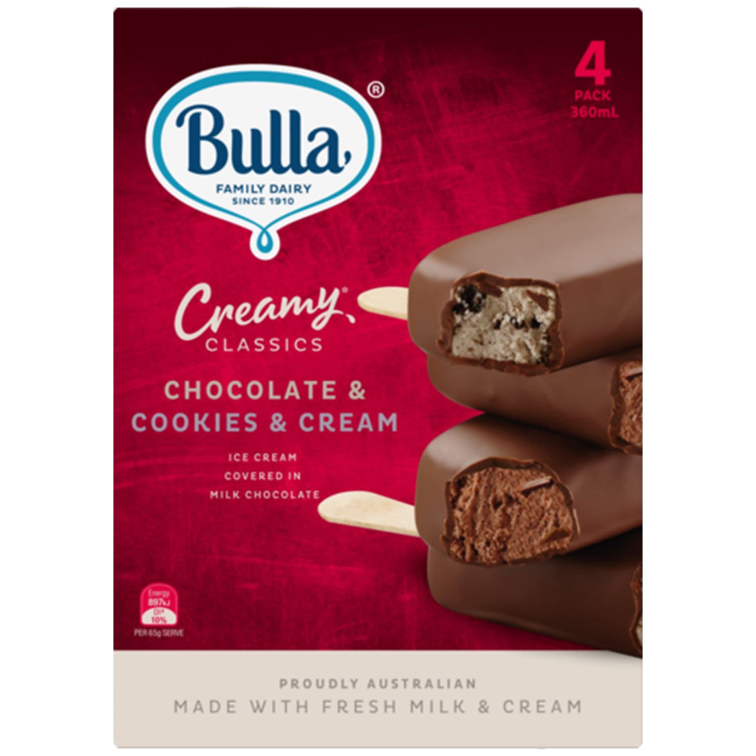 Bulla Creamy Classics Chocolate  Cookies  Cream IGA Shop Online