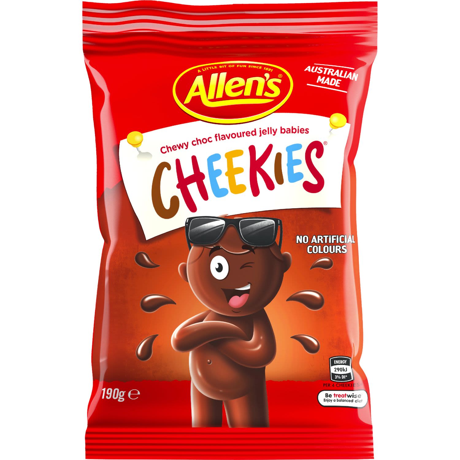 Allen's Cheekies Lollies Bag, 190 Gram