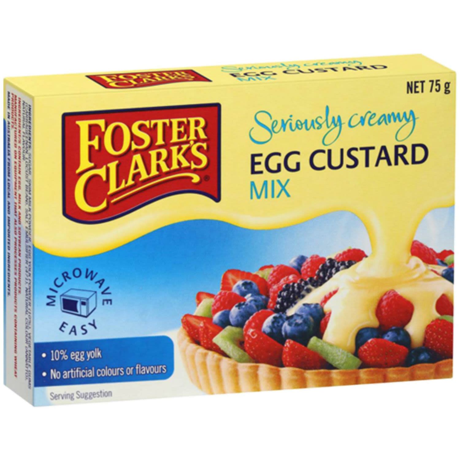 Foster Clarks Seriously Creamy Egg Custard Powder Mix, 75 Gram