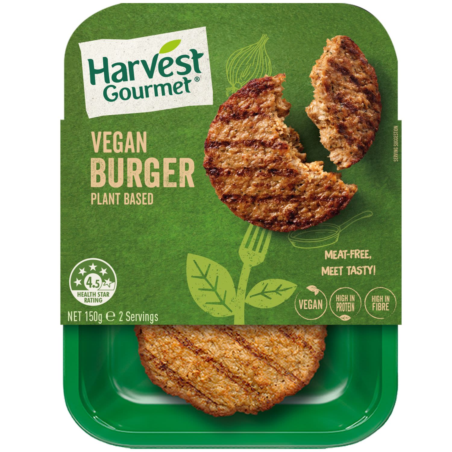 Harvest Gourmet Vegan Burger, 150 Gram