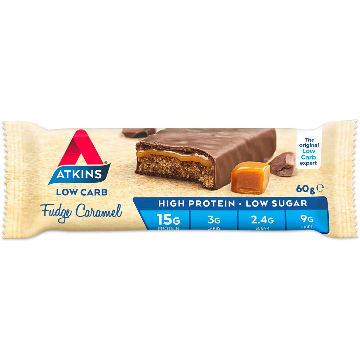 Atkins Advantage Fudge Caramel Bar, 60 Gram