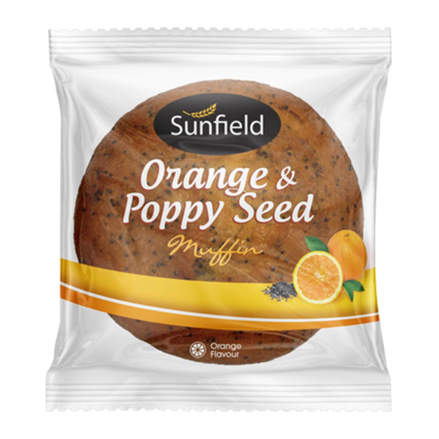 Sunfield Muffin Orange and Poppy, 160 Gram