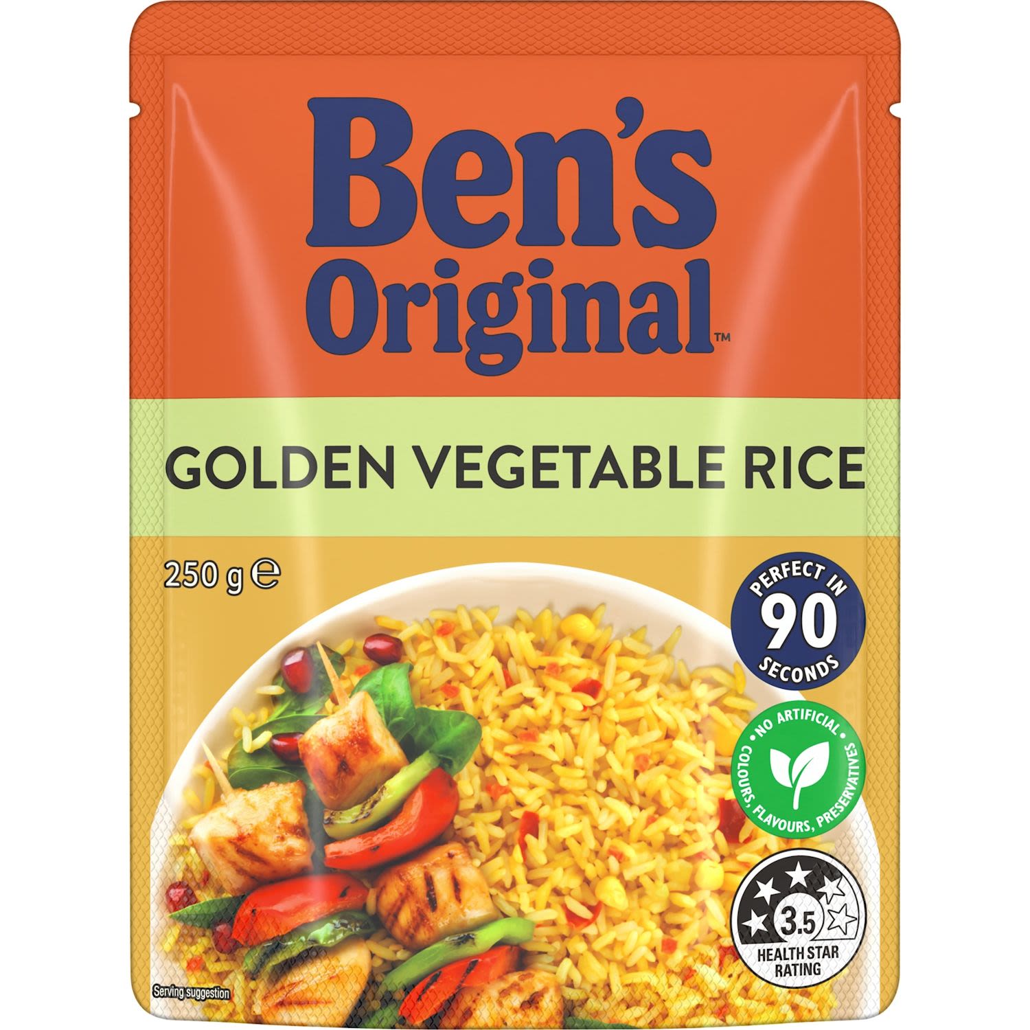 Ben's Original Golden Vegetable Microwave Rice Pouch