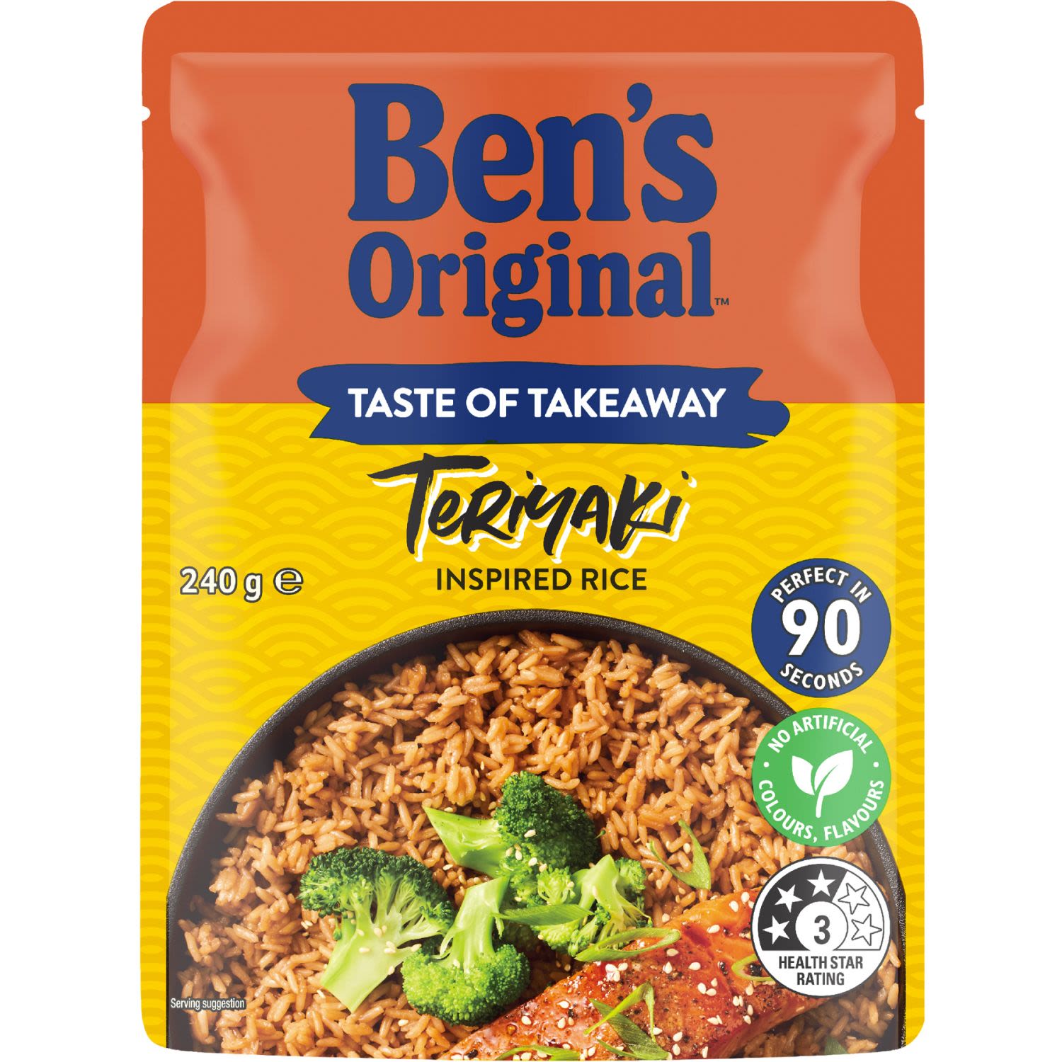 Ben's Original Taste of Takeaway Teriyaki Microwave Rice Pouch, 240 Gram