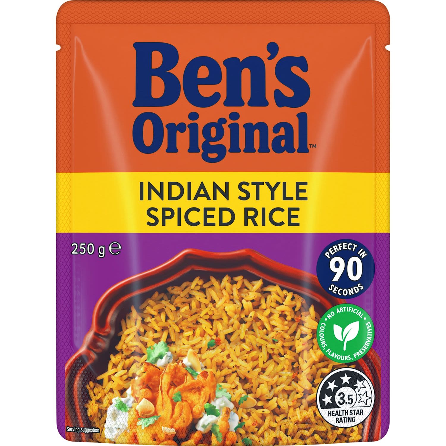 Ben's Originals Indian Style Spiced Microwave Rice Pouch