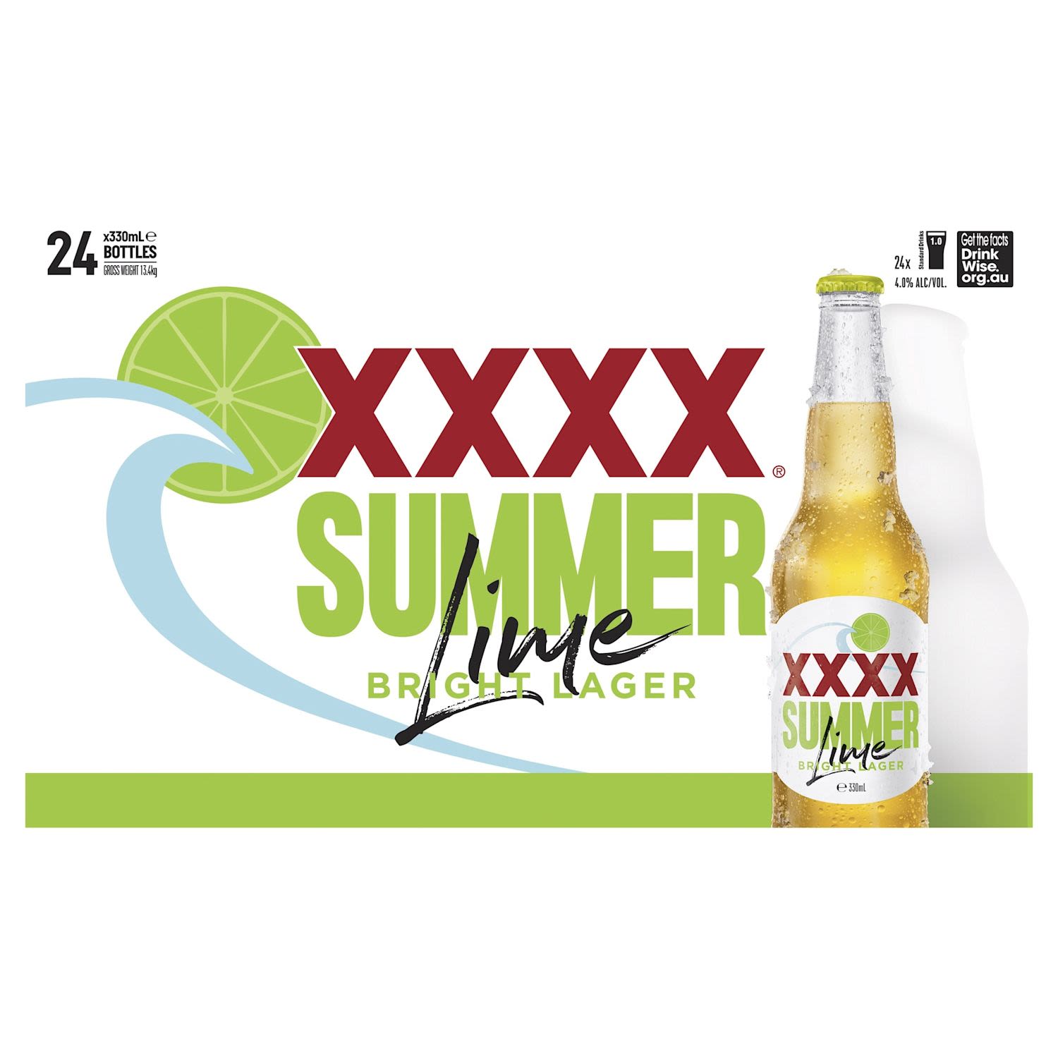 XXXX Summer Bright Lager with Lime Bottle