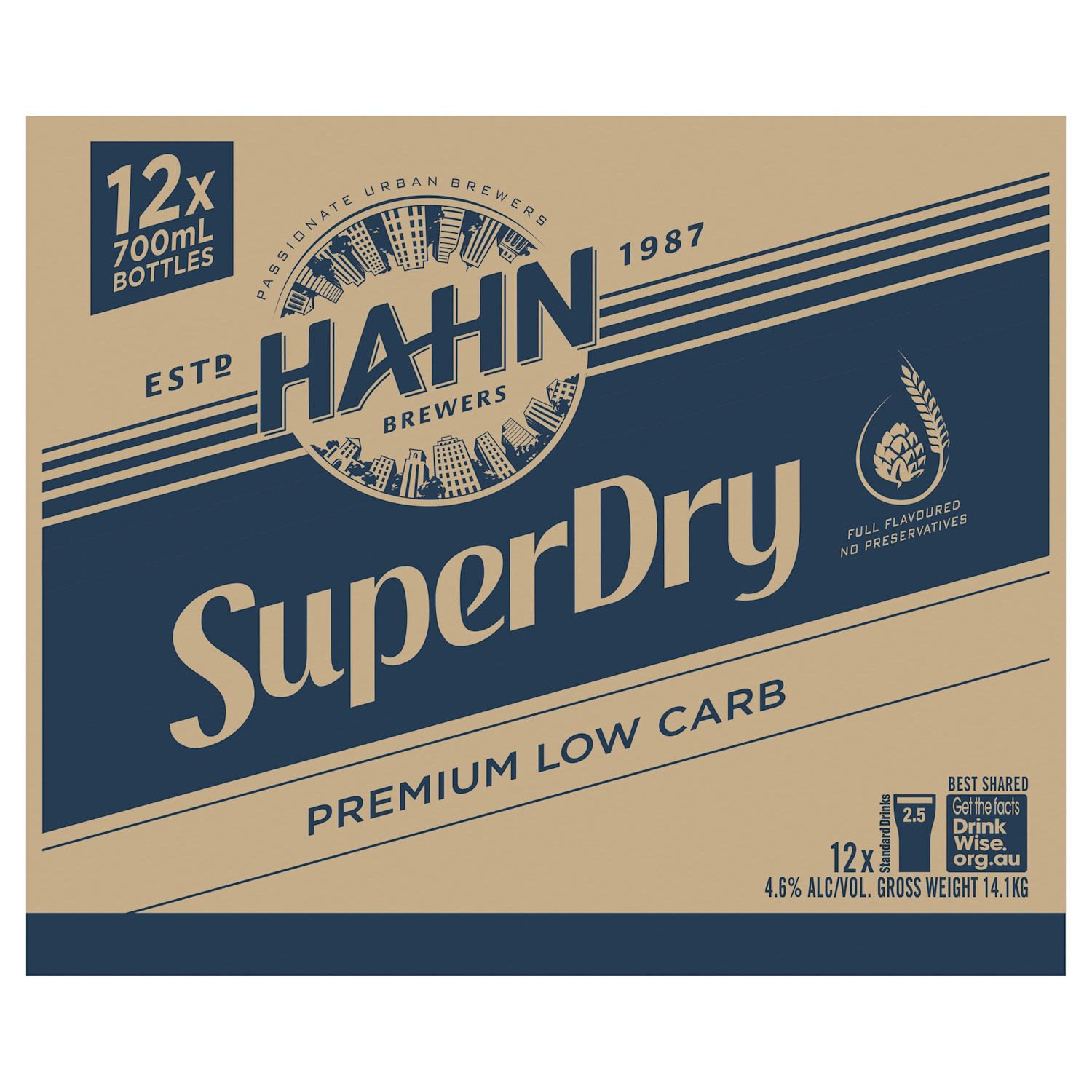 Hahn Super Dry 4.6 Bottle
