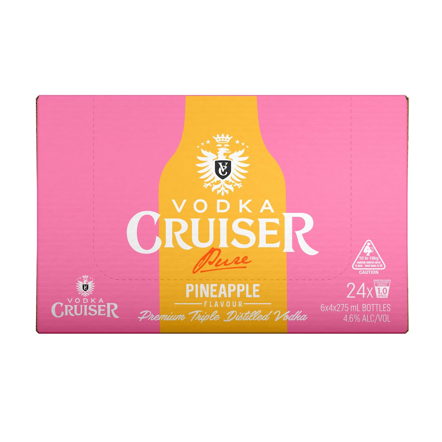 Vodka Cruiser Pure Pineapple 4.6% Bottle