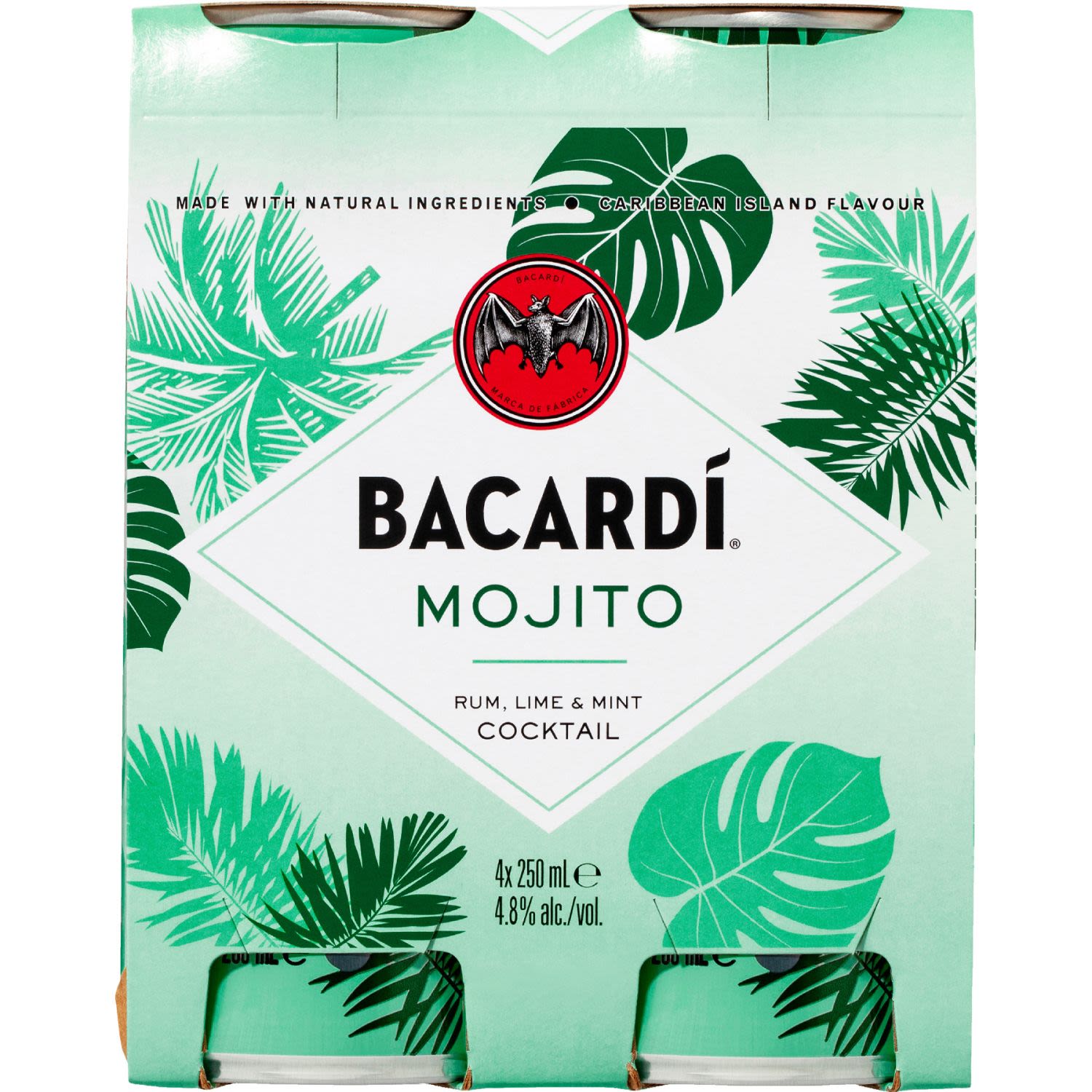 Bacardi Mojito Cocktail 250ml, 4 Each