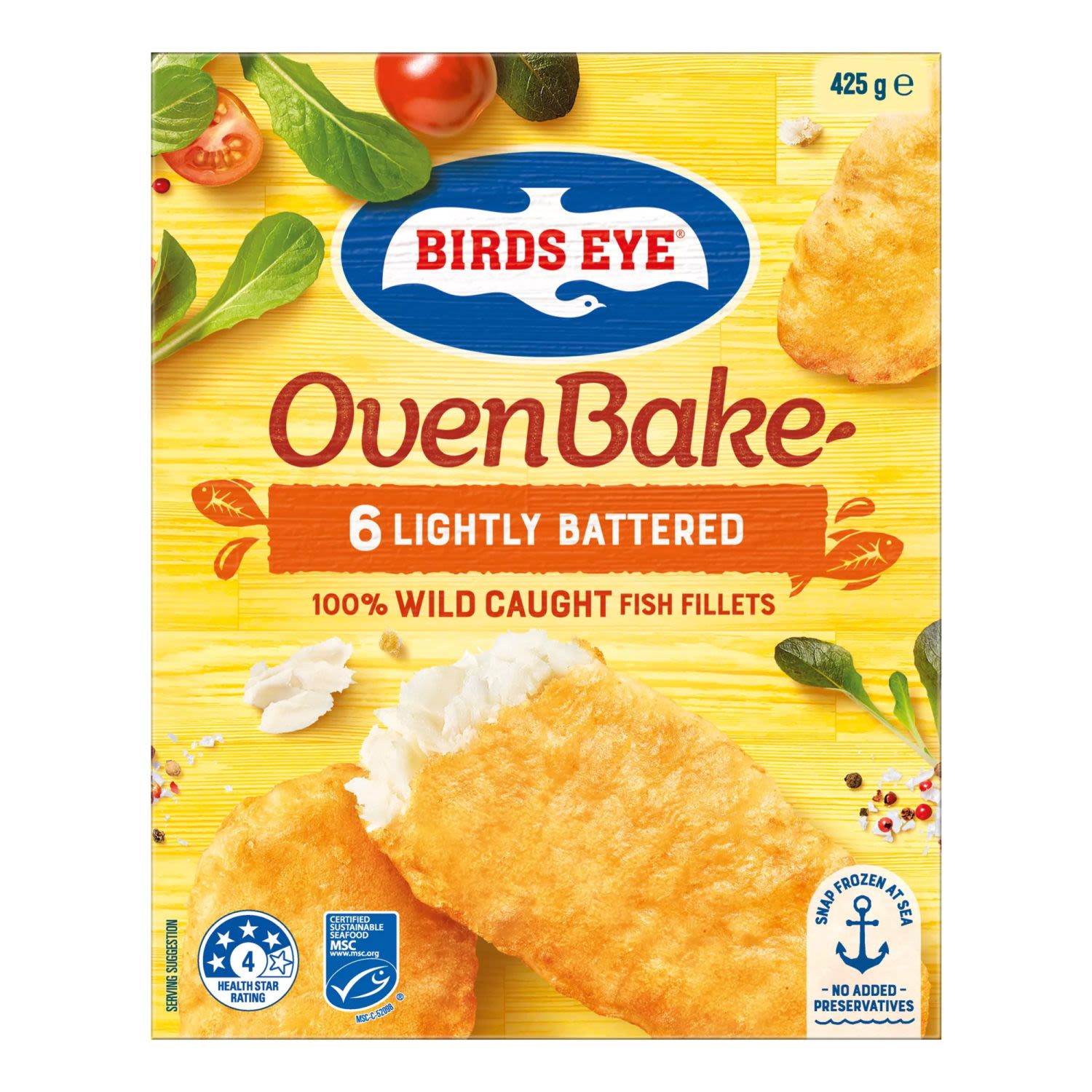 Birds Eye Oven Bake Lightly Battered Fish, 6 Each