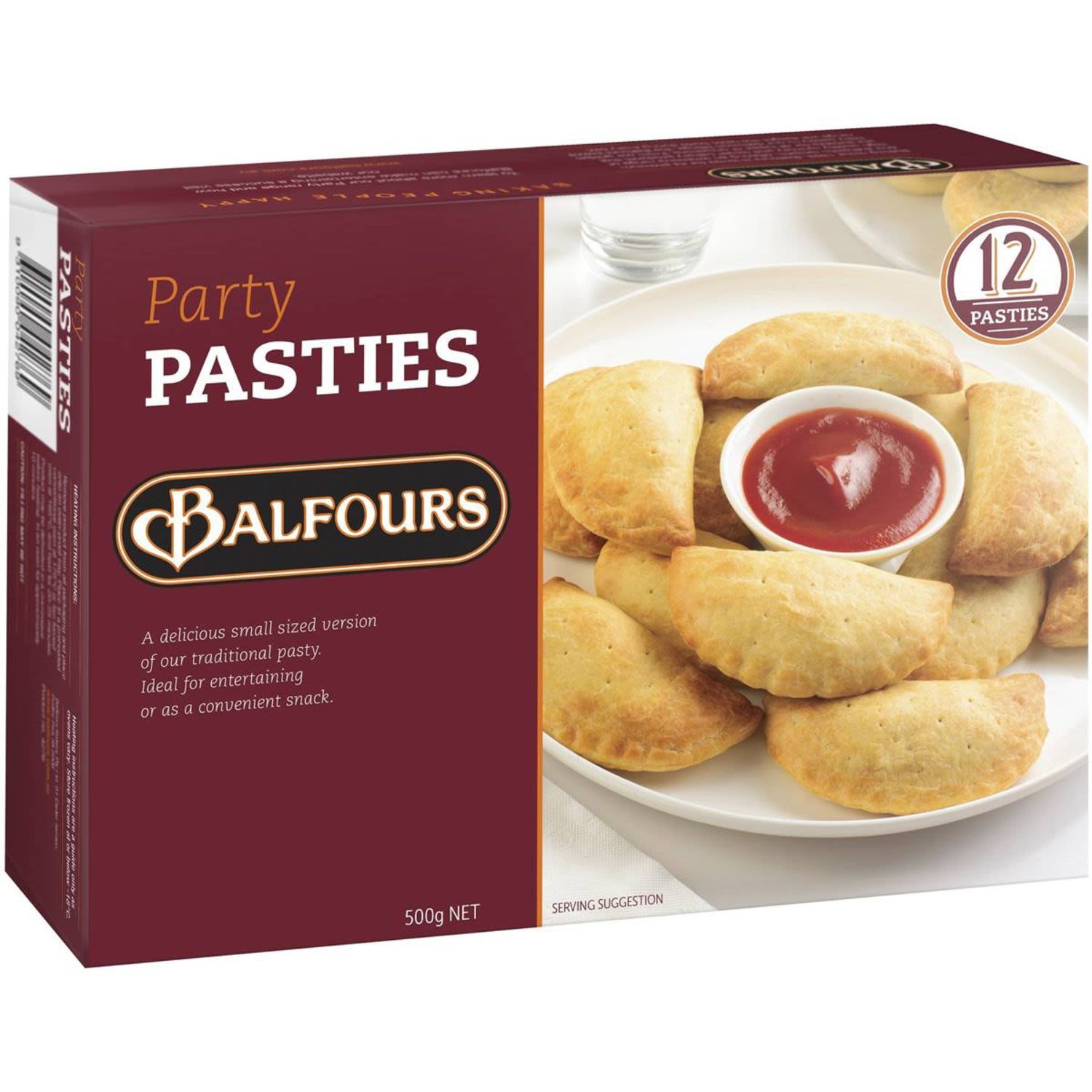 Balfours Party Pasties, 12 Each