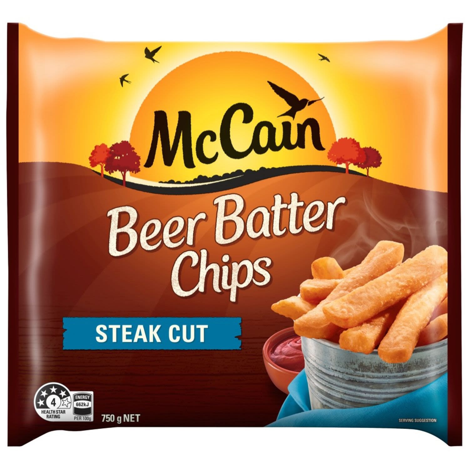 Beer battered store chips