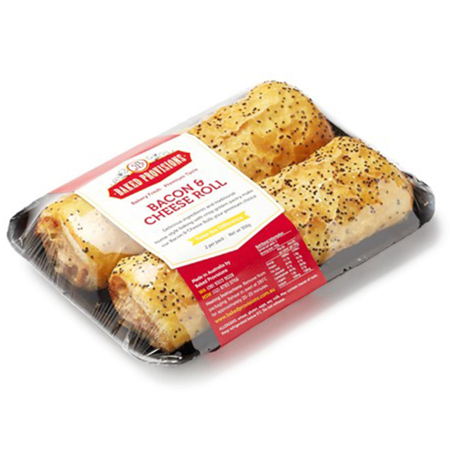 Baked Provisions Bacon & Cheese Roll, 300 Gram