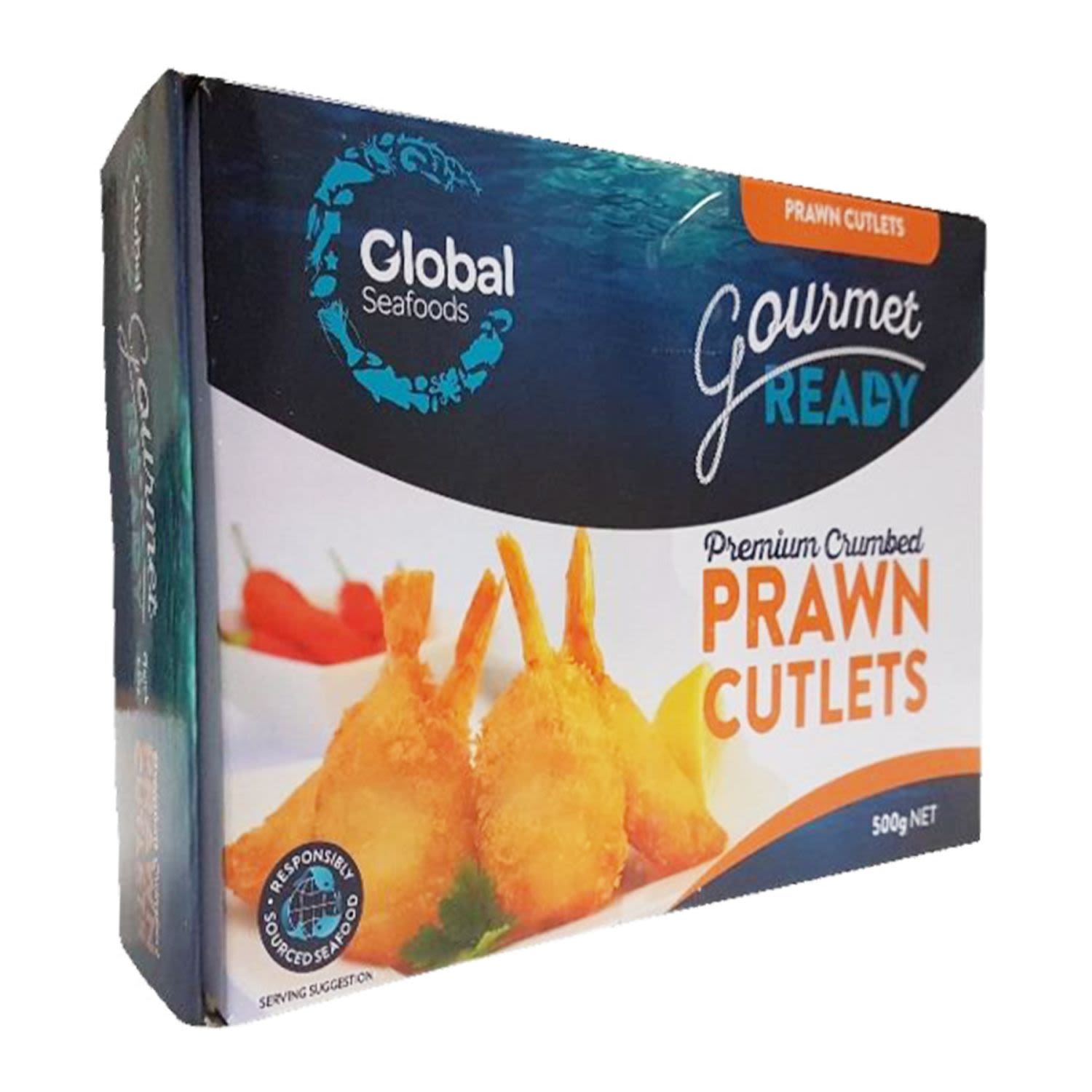 Global Seafoods Prawn Cutlets Crumbed, 500 Gram