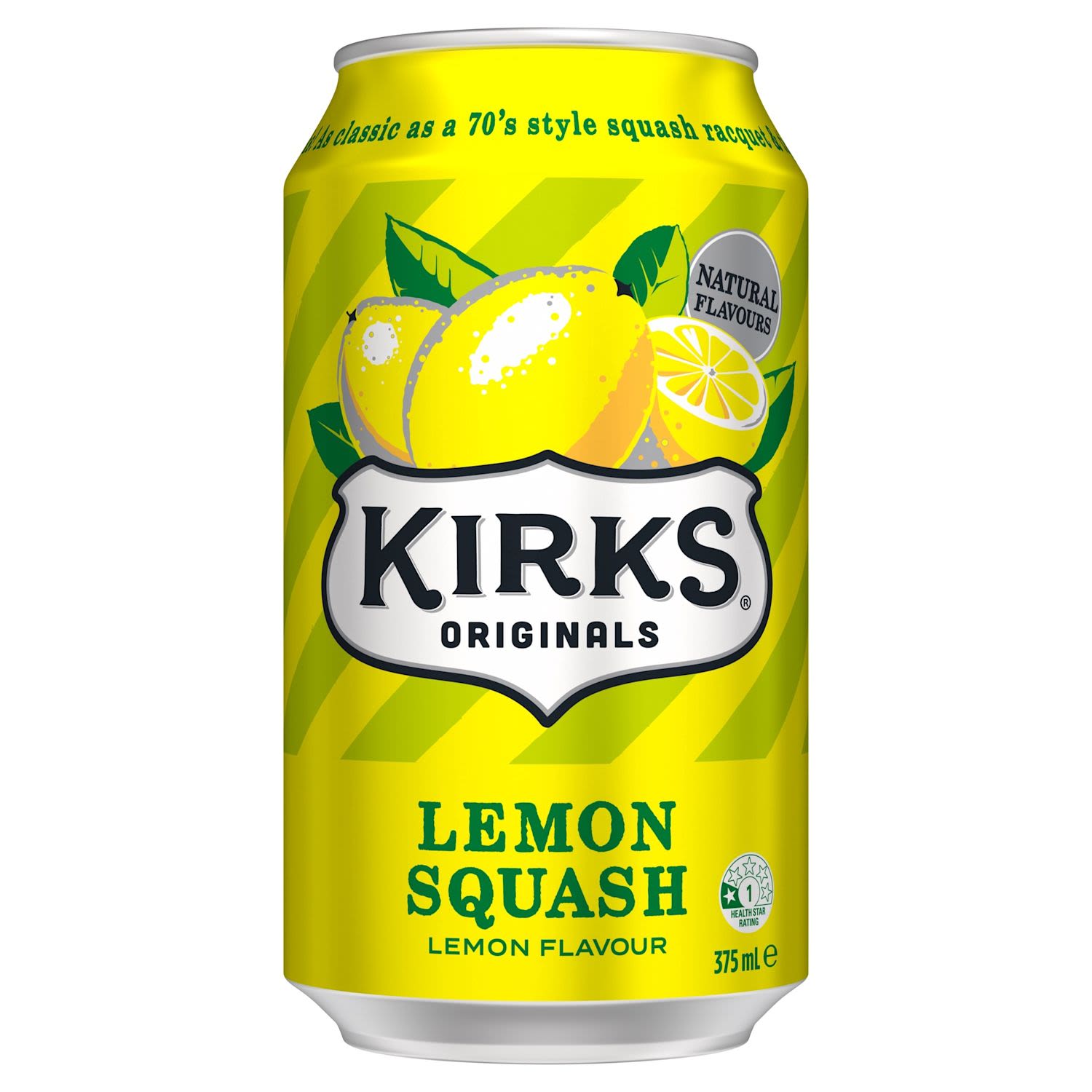 Kirks Lemon Squash Can Soft Drink