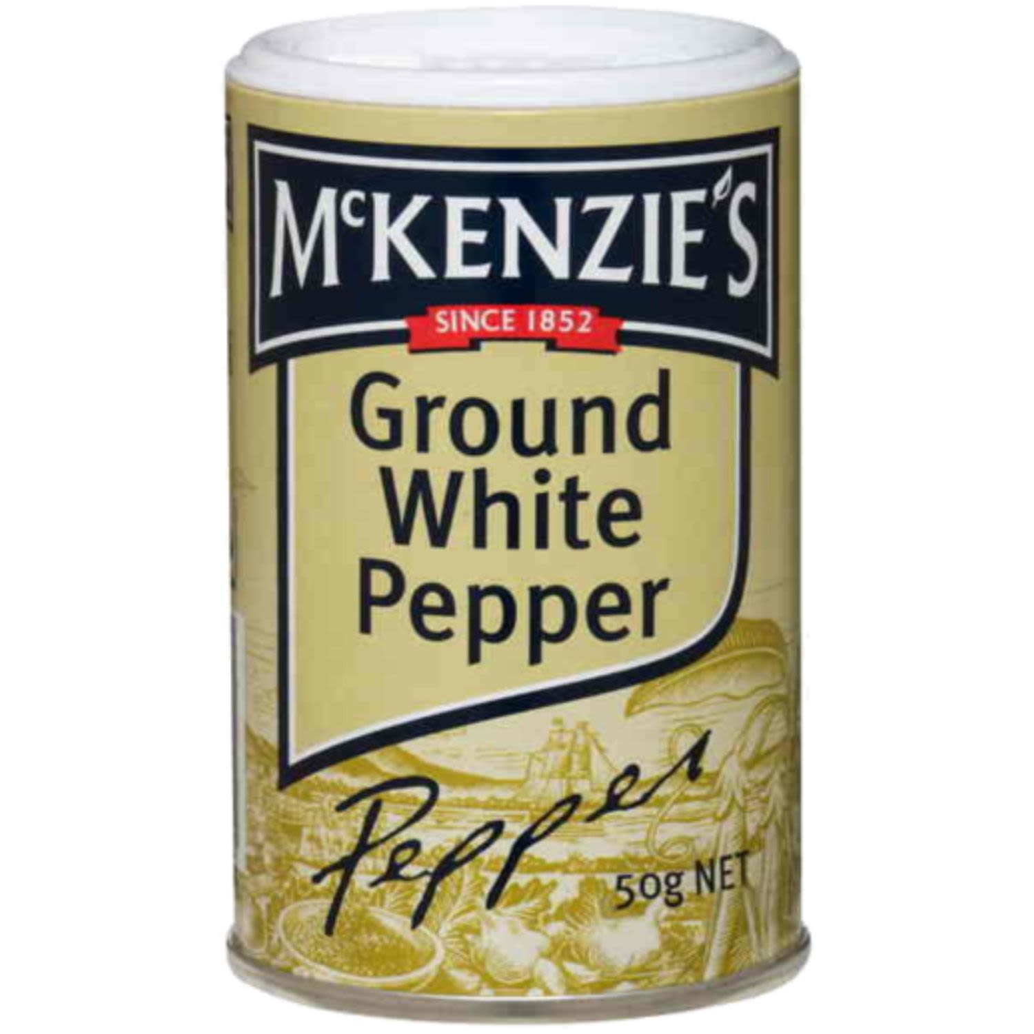 McKenzie's Ground White Pepper, 50 Gram