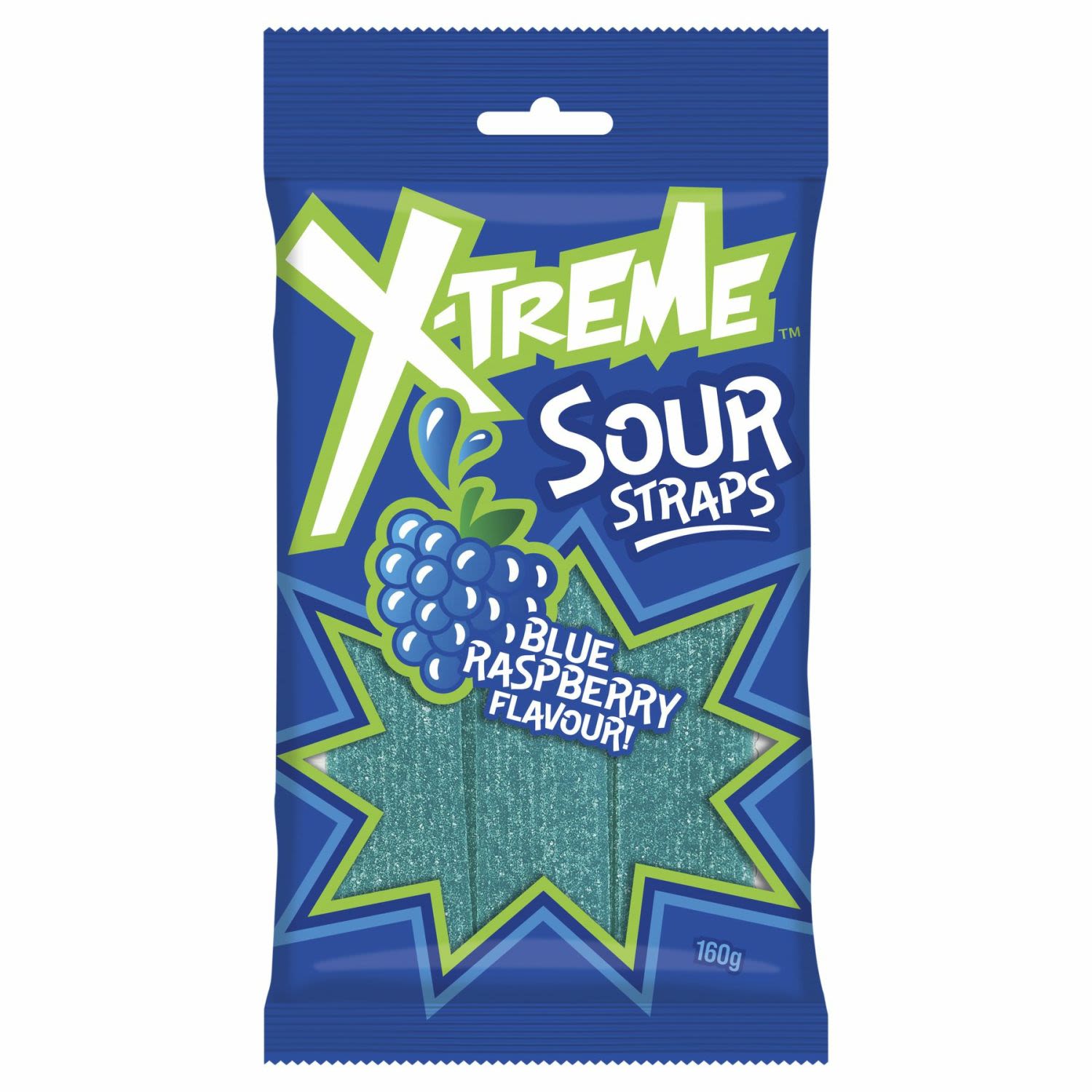 X-Treme Sour Straps Blue Raspberry