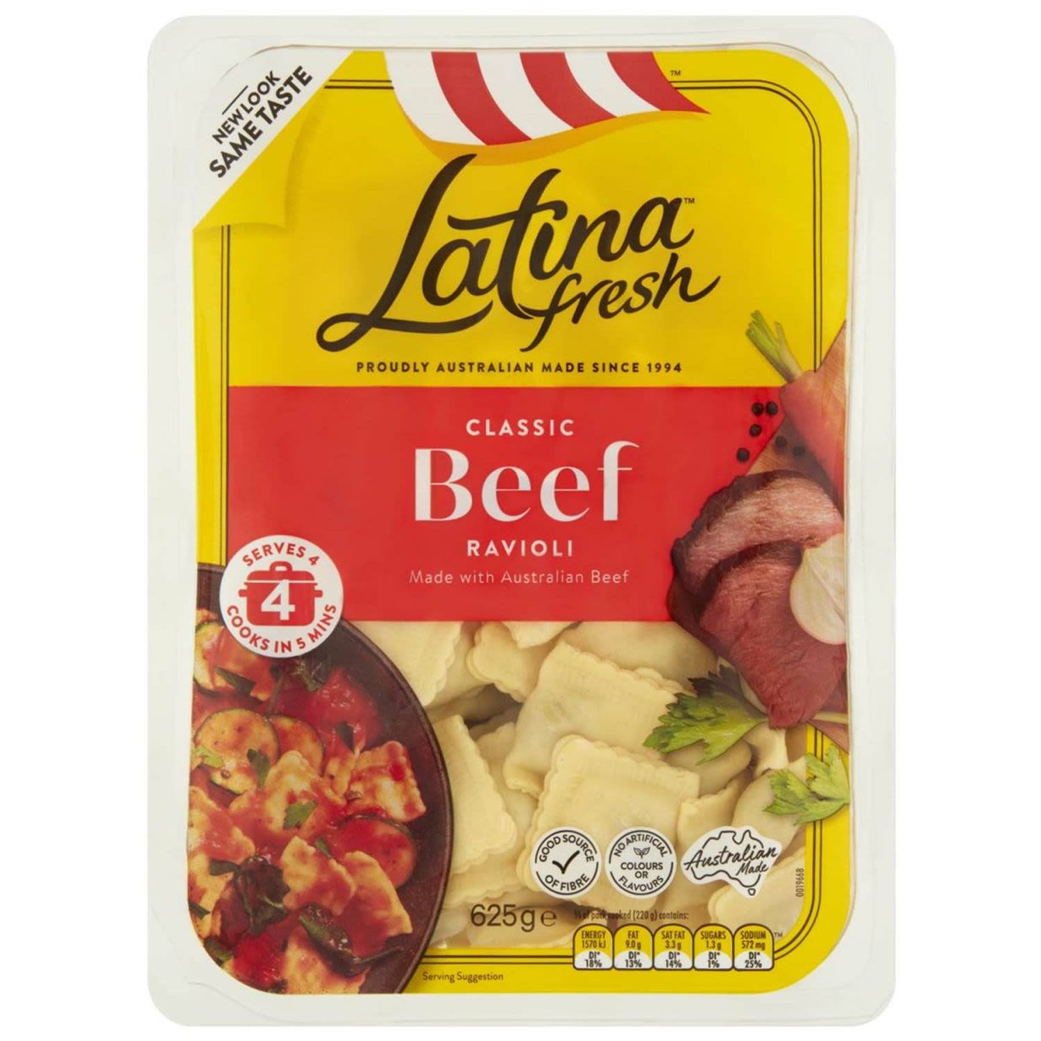Latina Fresh Beef Ravioli, 625 Gram