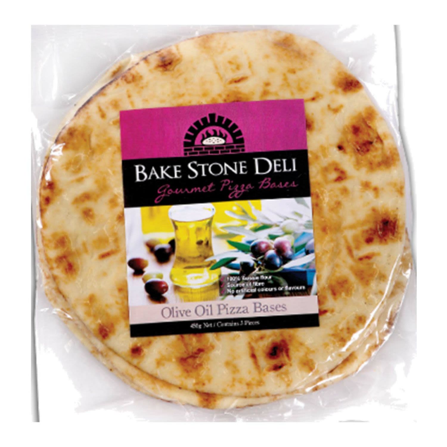 Bake Stone Deli Pizza Base Olive Oil, 3 Each