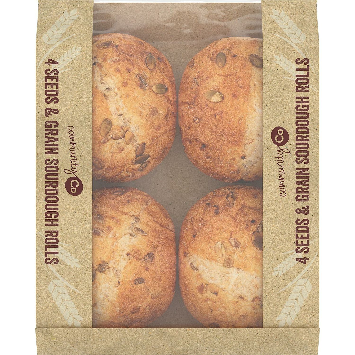 Community Co Rolls Sourdough Seeds & Grain