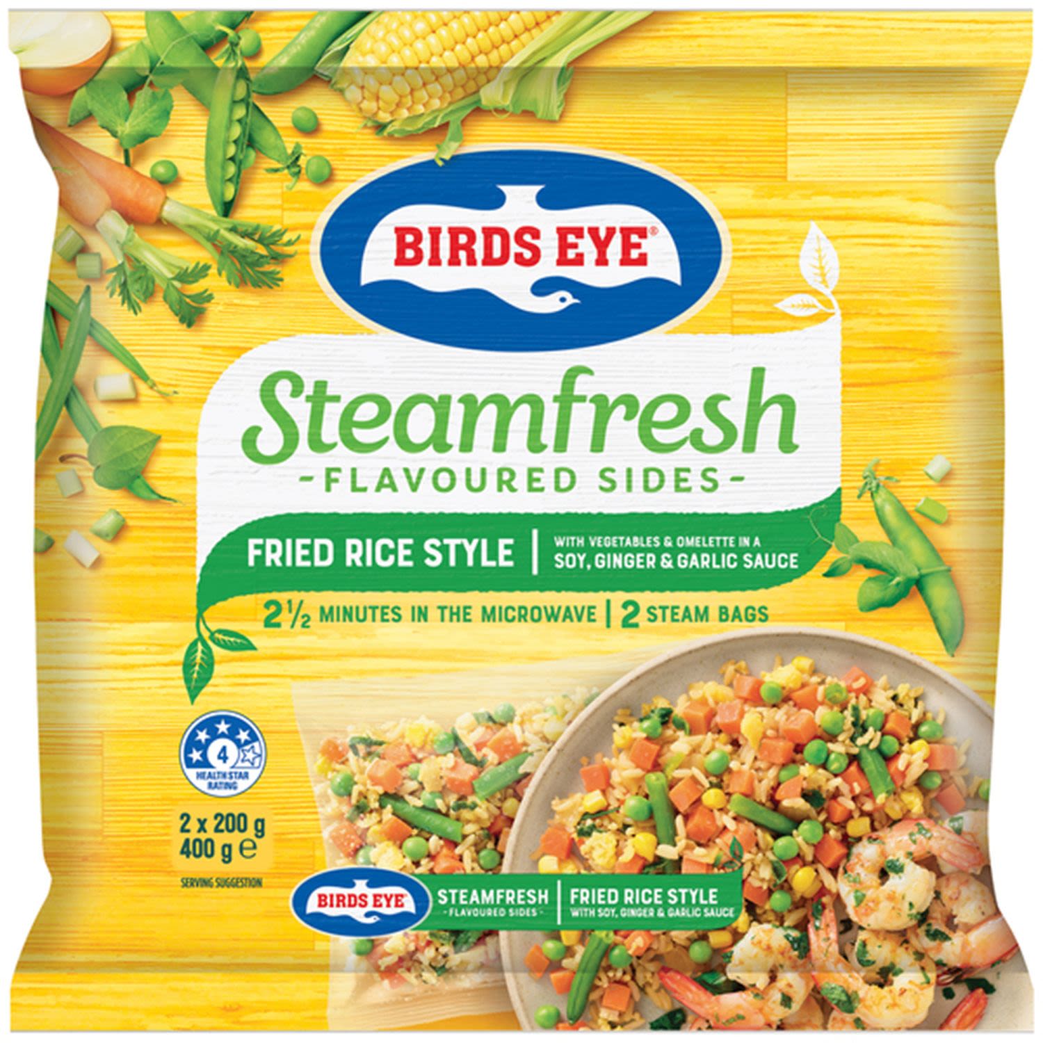 Birds Eye Steam Fresh Fried Rice, 400 Gram