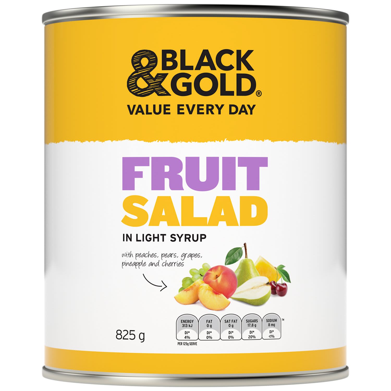 Black & Gold Fruit Salad Light Syrup