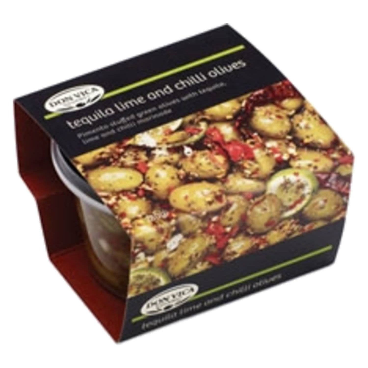 Don Vica Olives In Tequila Lime & Chilli, 280 Gram