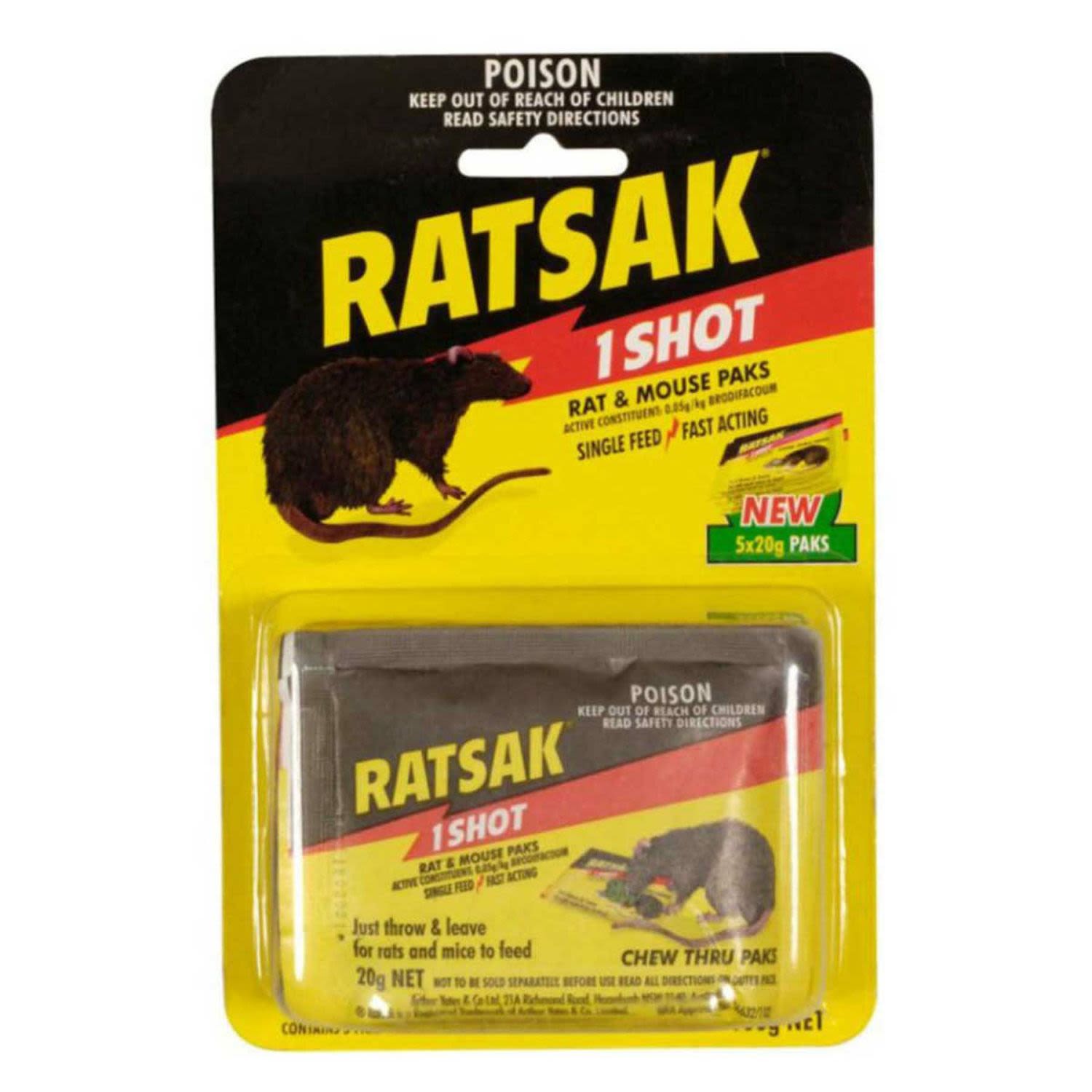 Ratsak Fast Action Throw Pack, 100 Gram