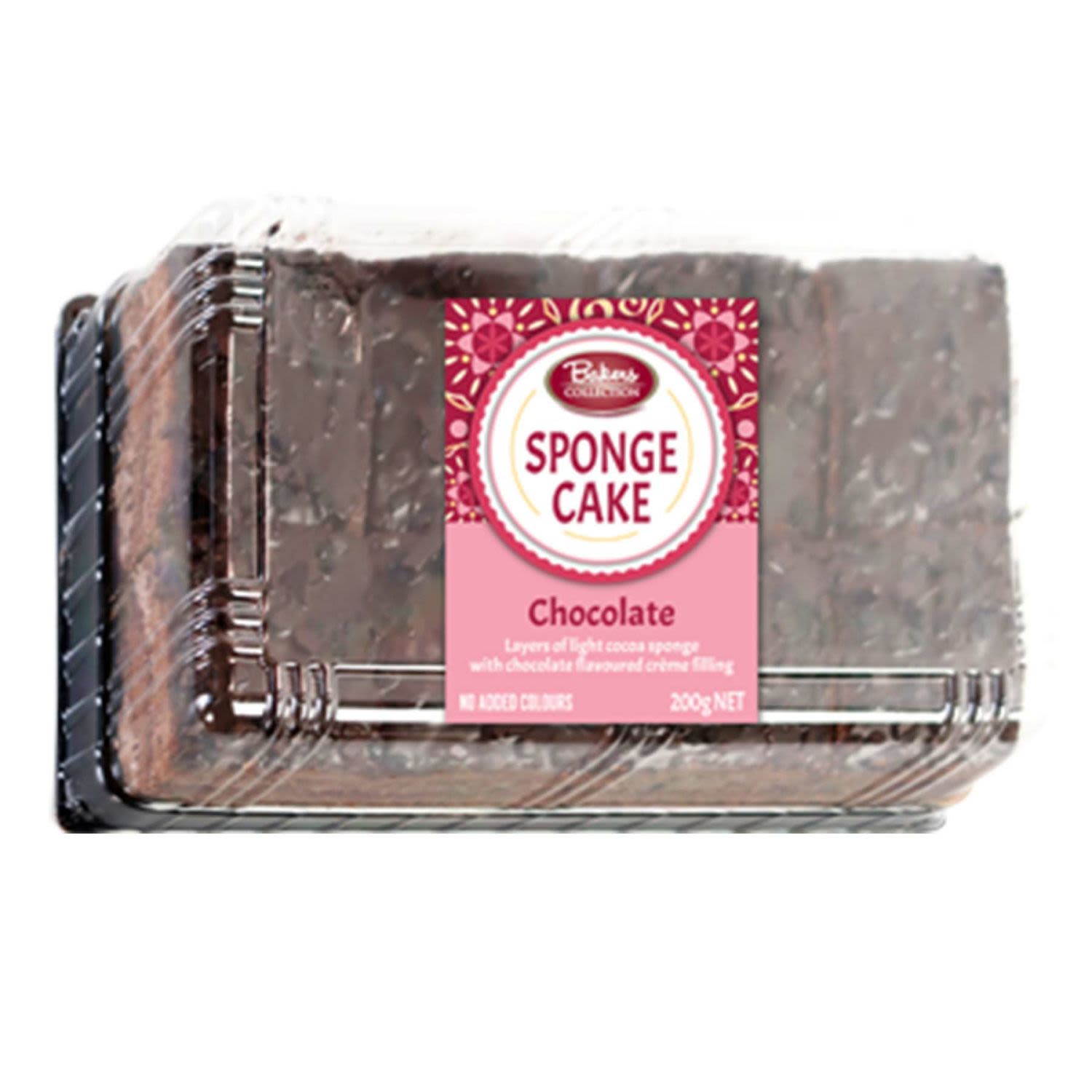  Bakers Collection Chocolate Sponge Cake, 200 Gram