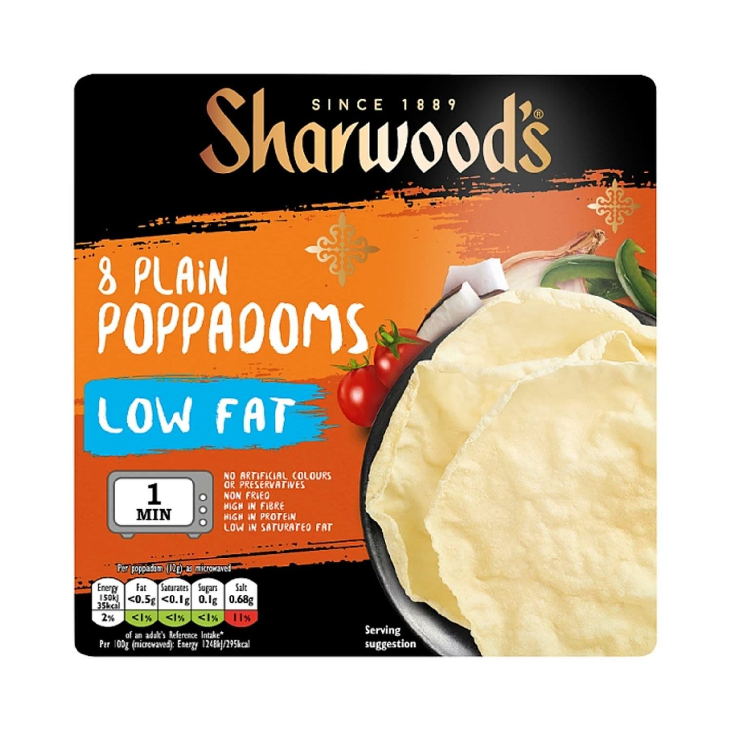 Sharwood's Pappadum Low Fat