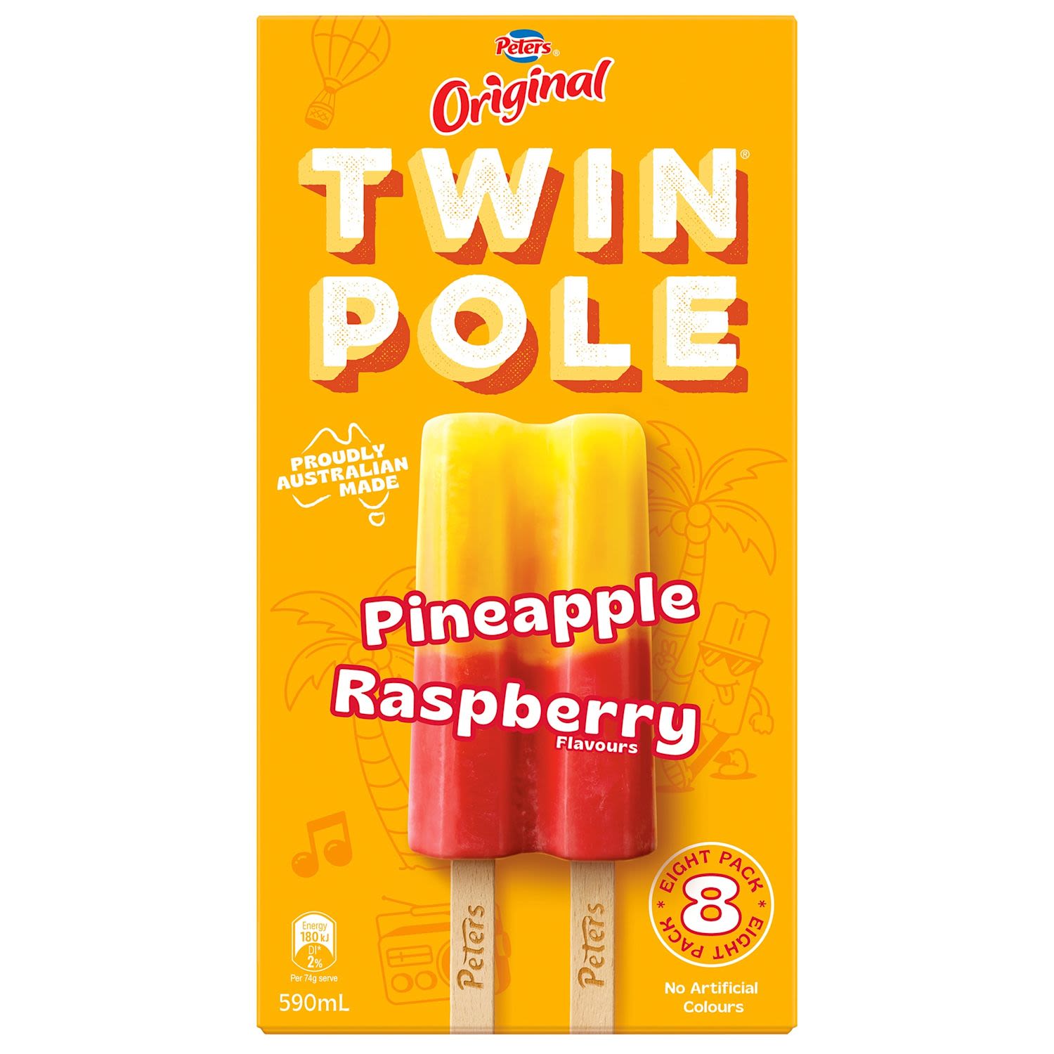 Peters Twin Pole Pineapple & Raspberry