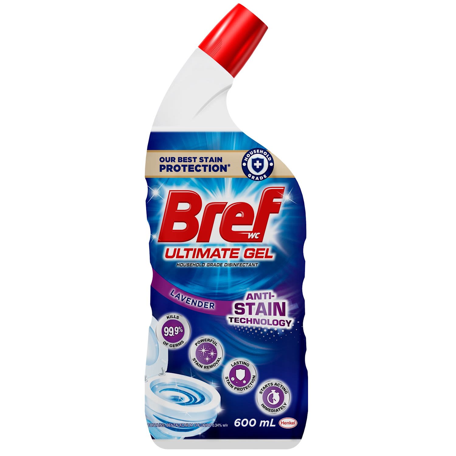 Bref Ultimate Gel Anti Stain Technology Lavender Toilet Cleaner