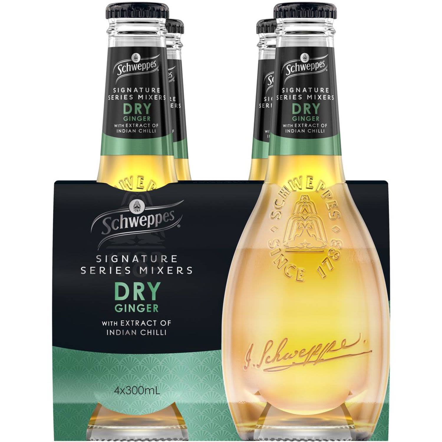 Schweppes Signature Series Mixers Dry Ginger 300ml, 4 Each