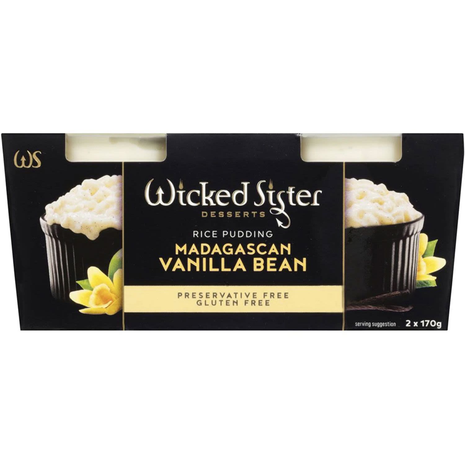 Wicked Sister Vanilla Bean Rice Pudding, 2 Each