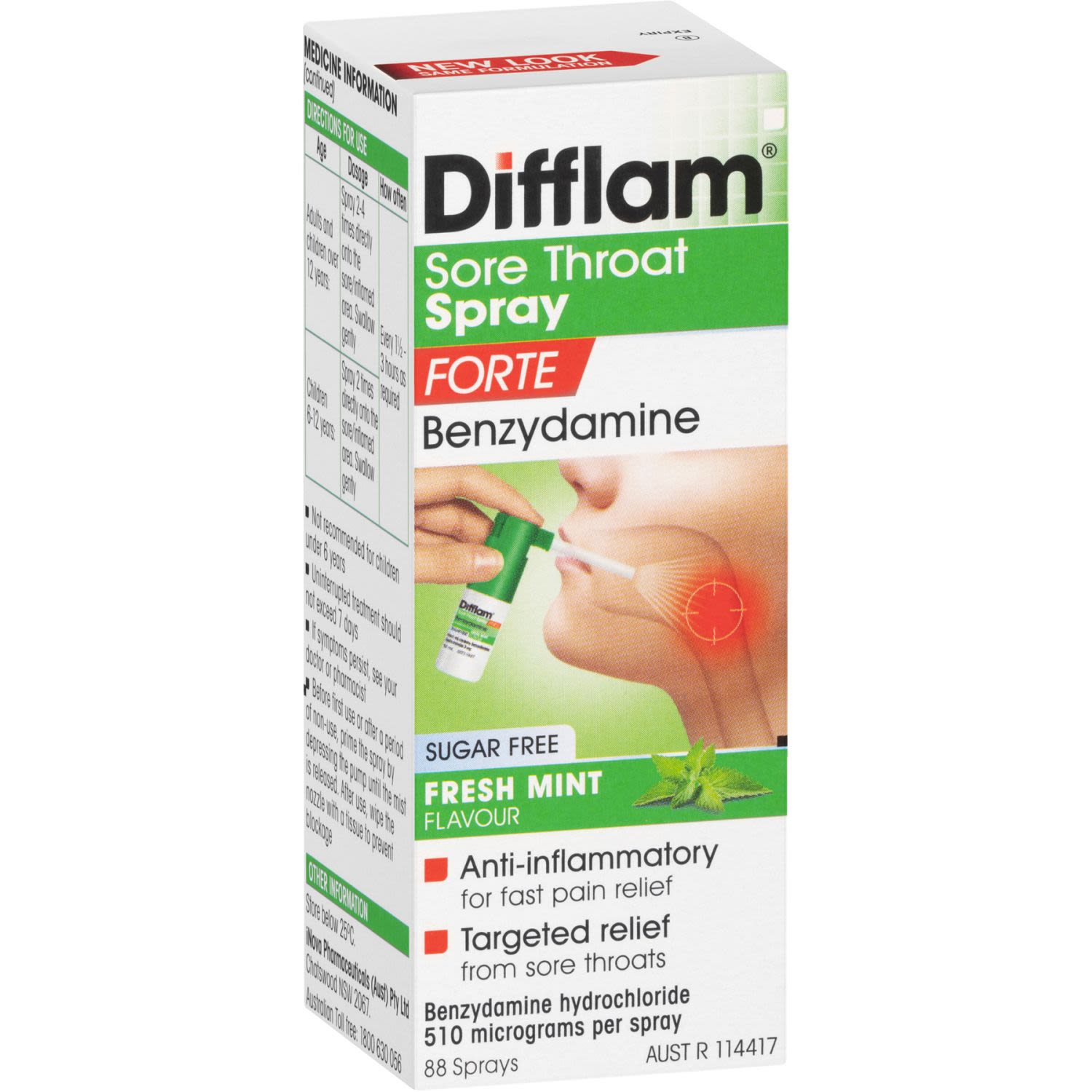Difflam Plus Sore Throat Spray, 15 Millilitre