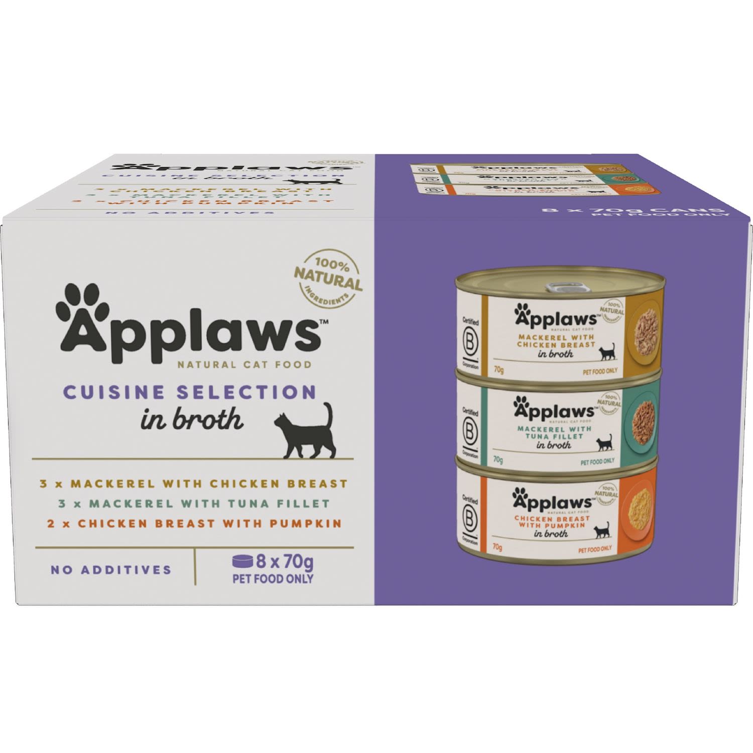 Applaws Natural Wet Cat Tin Multipack Cuisine Selection
