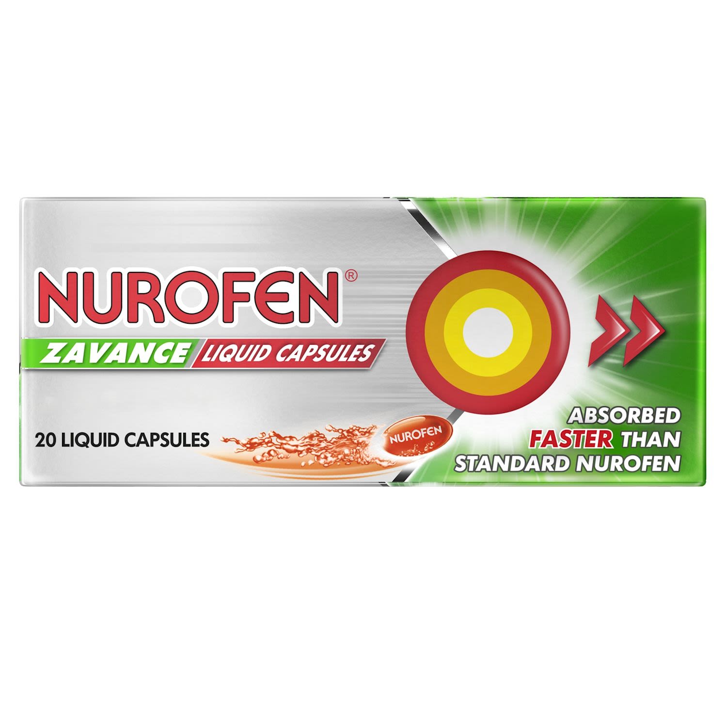 Nurofen Zavance Fast Pain Relief Liquid Capsules 200mg Ibuprofen