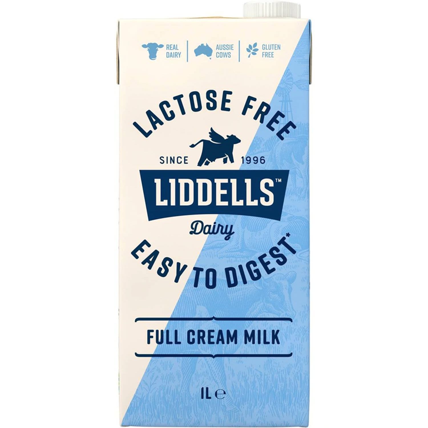 Liddells Lactose Free Full Cream Milk, 1 Litre