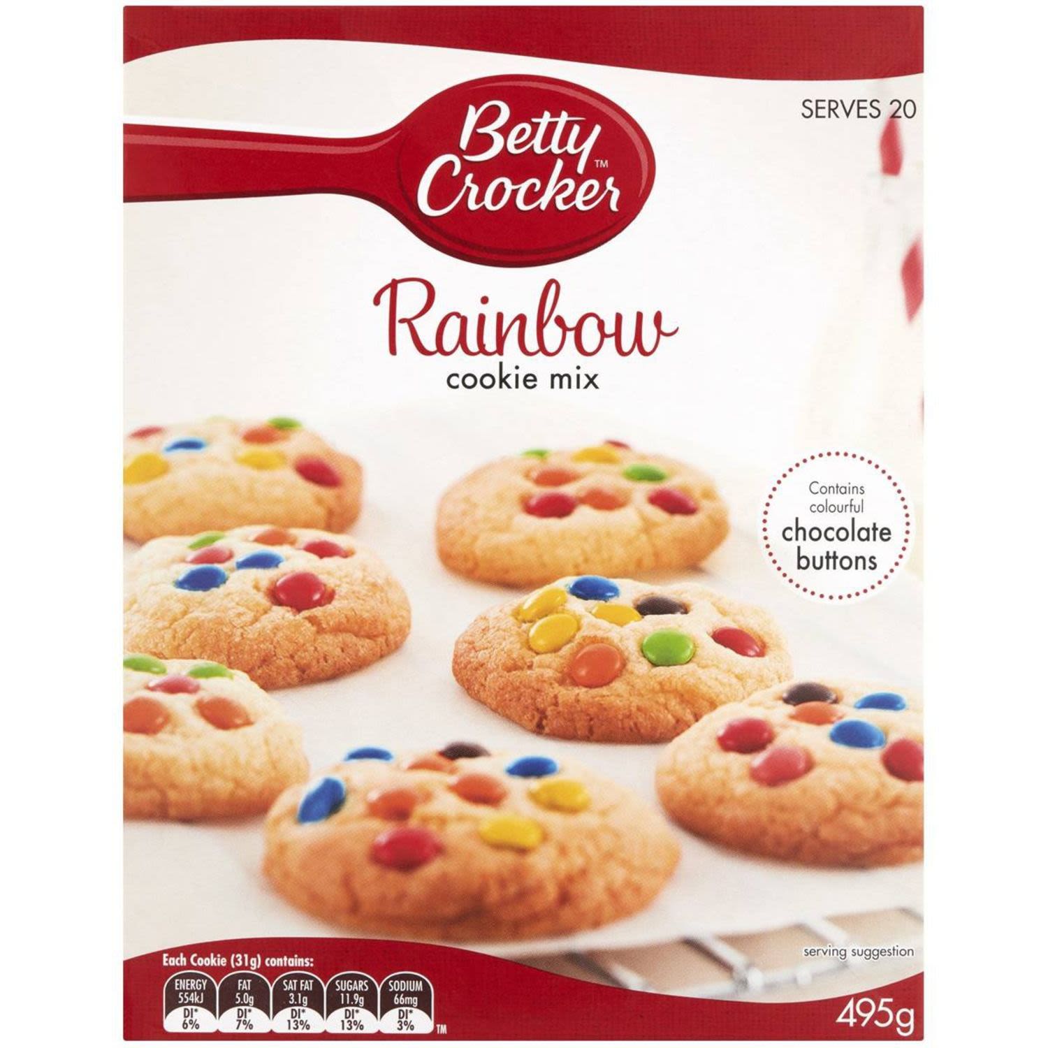 Betty Crocker Rainbow Cookie Mix, 495 Gram