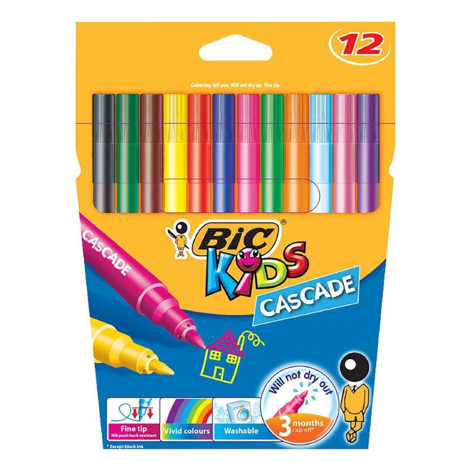 BIC Cascade Markers, 12 Each