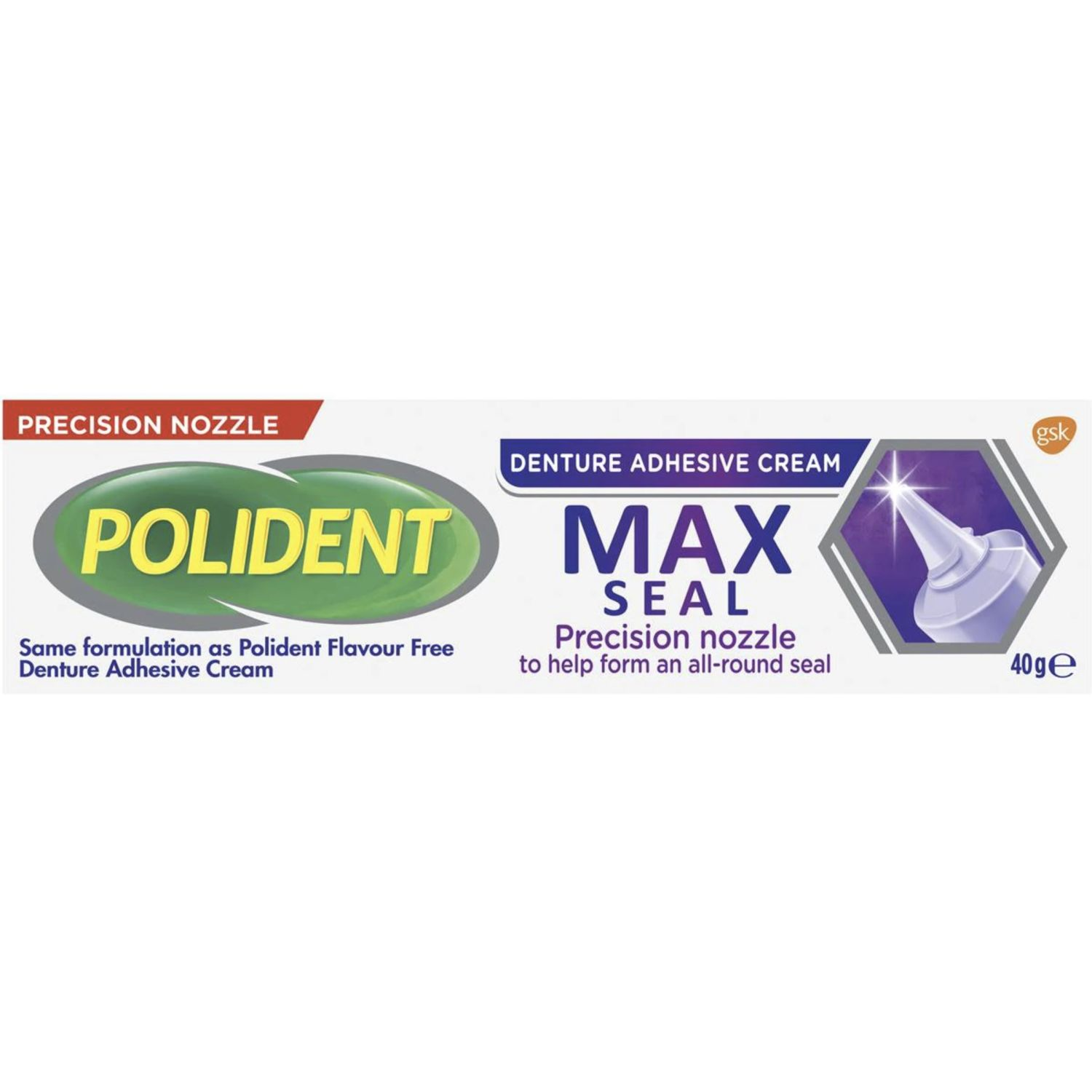 Polident Denture Adhesive Cream Max Seal, 40 Gram