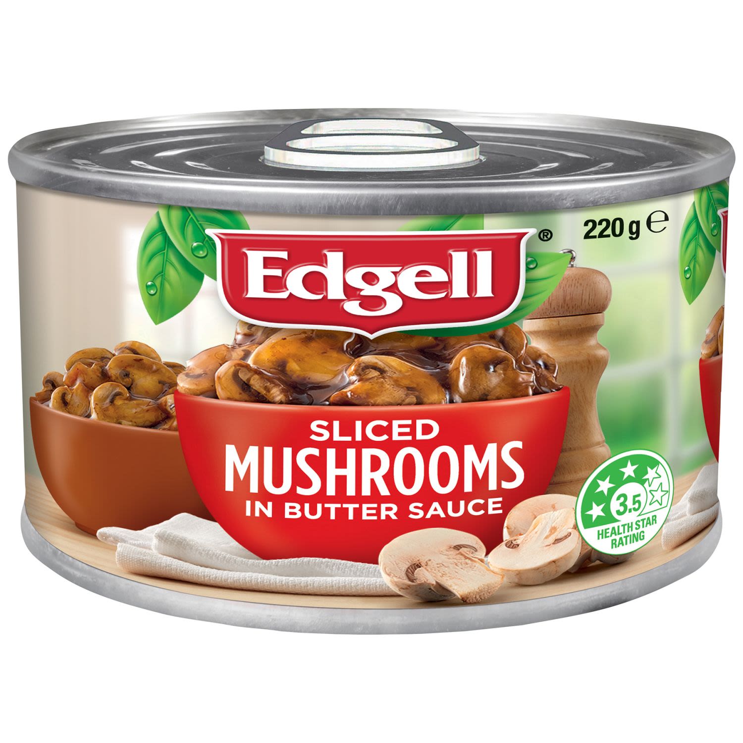 Edgell Sliced Mushrooms In Butter Sauce, 220 Gram