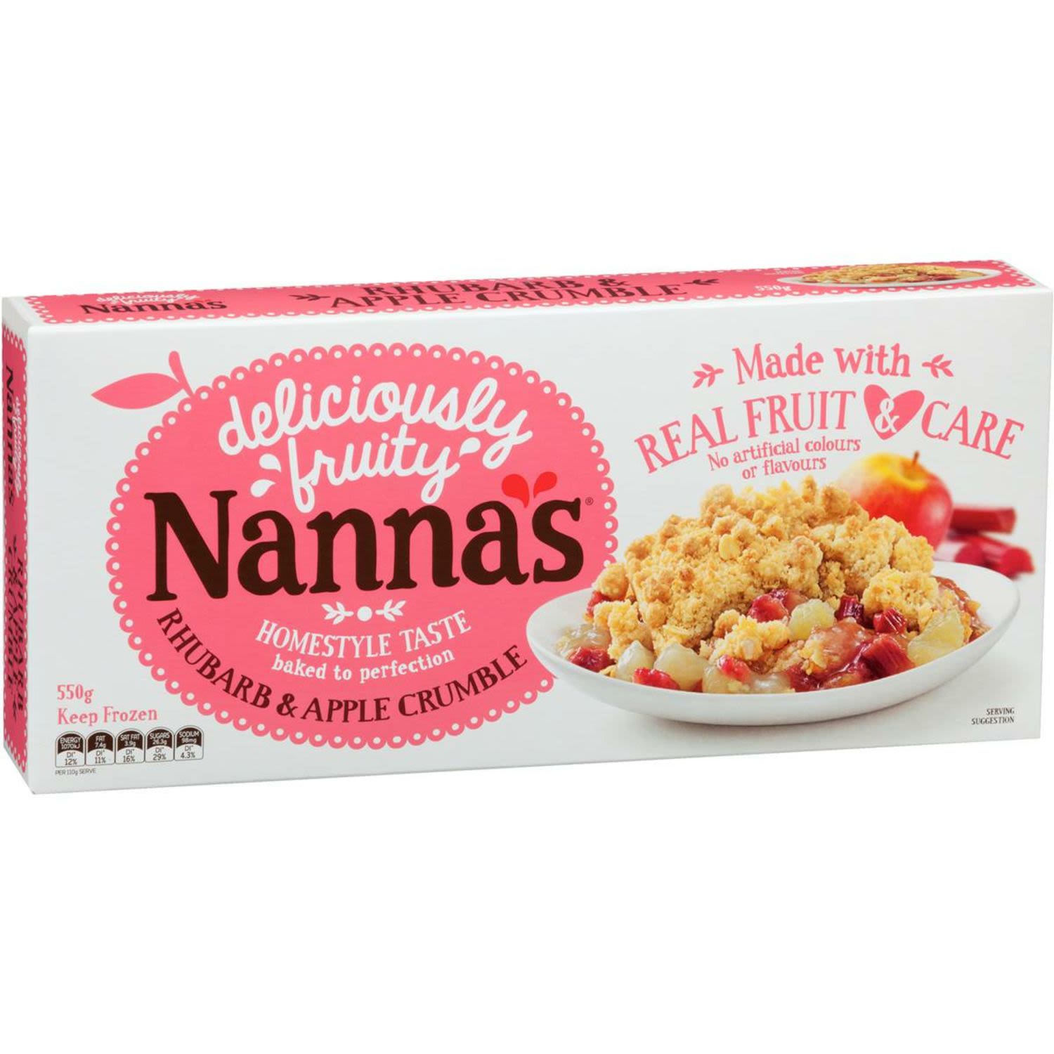 Nanna Rhubarb Apple Crumble, 550 Gram