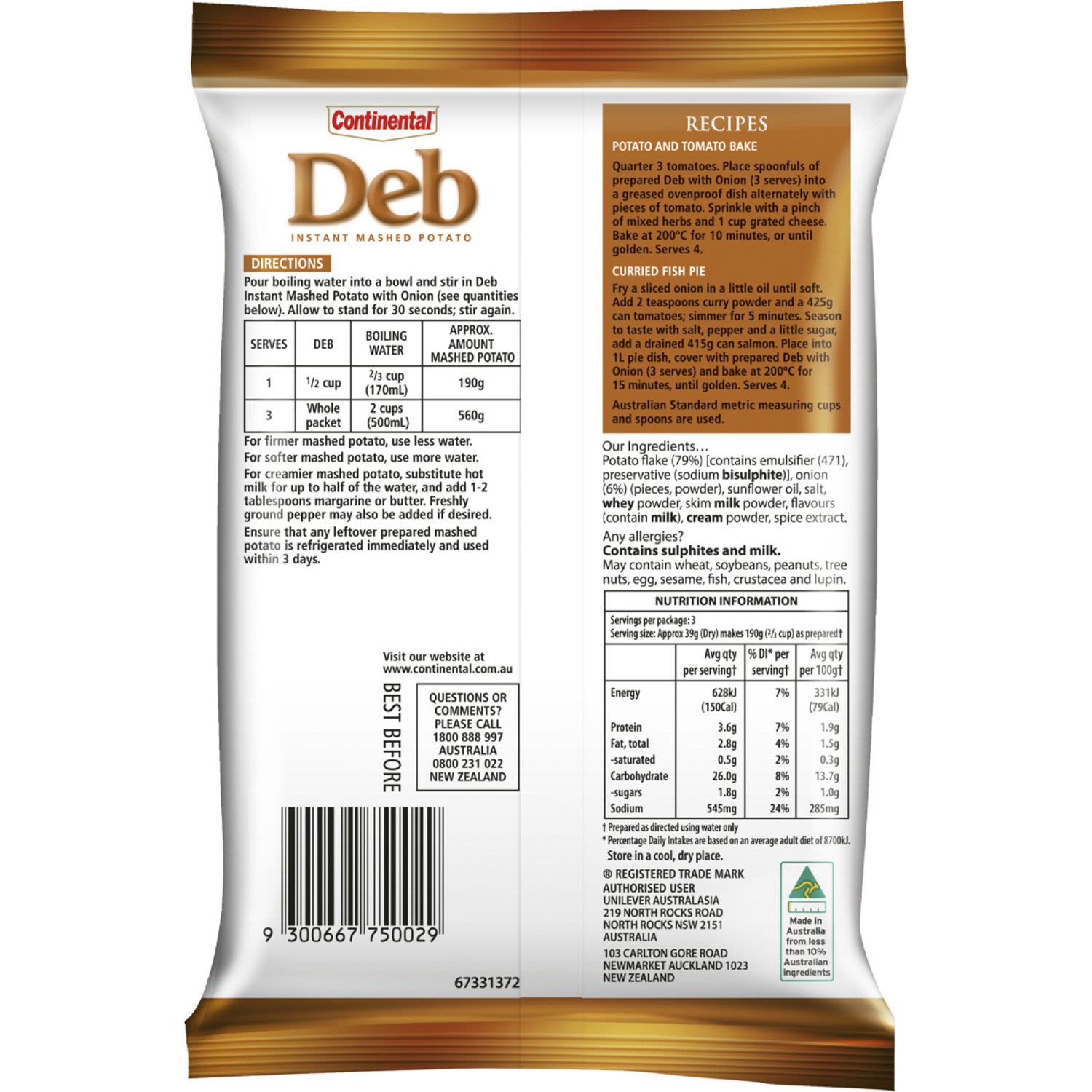 Deb instant on sale mash
