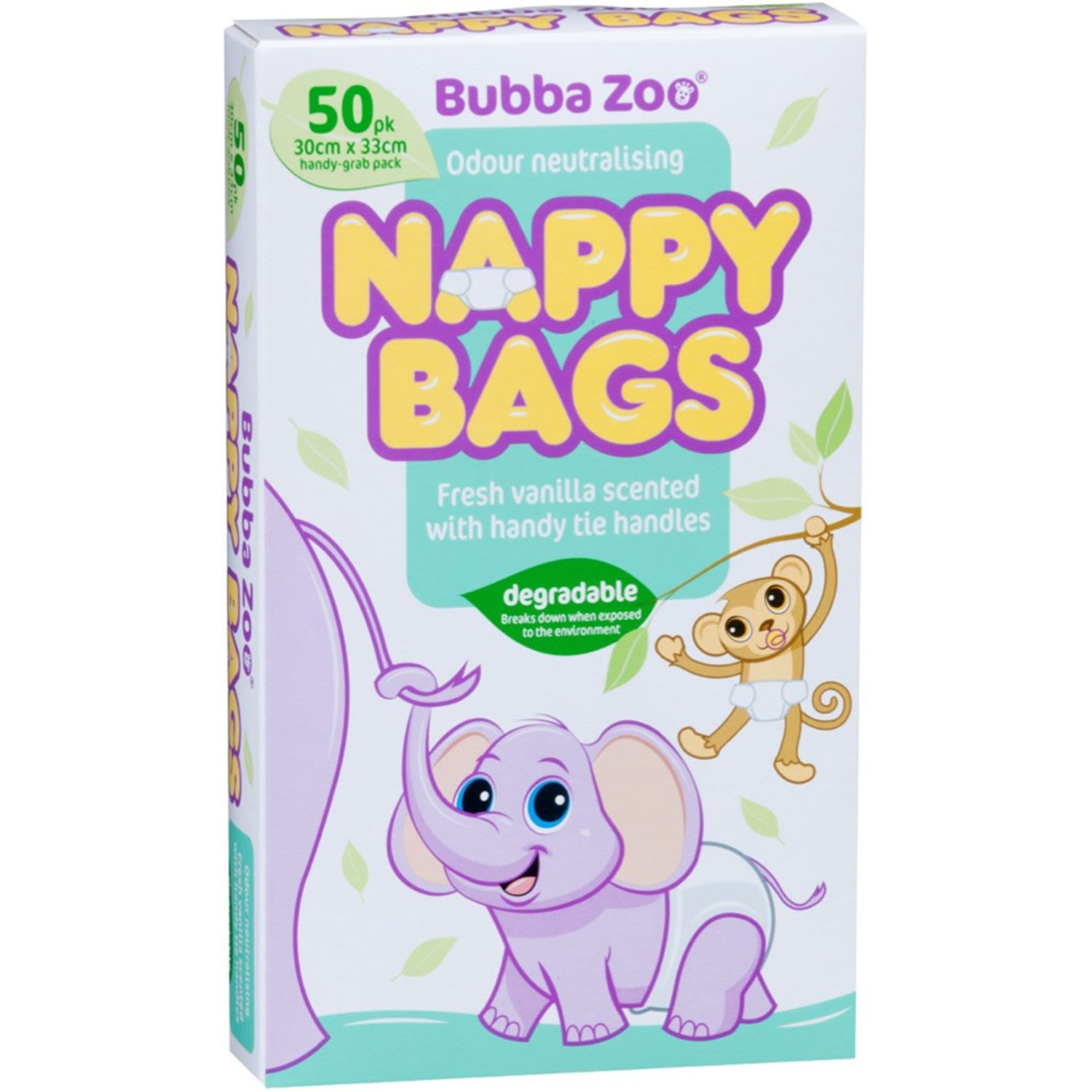 Bubbazoo Nappy Bags, 50 Each