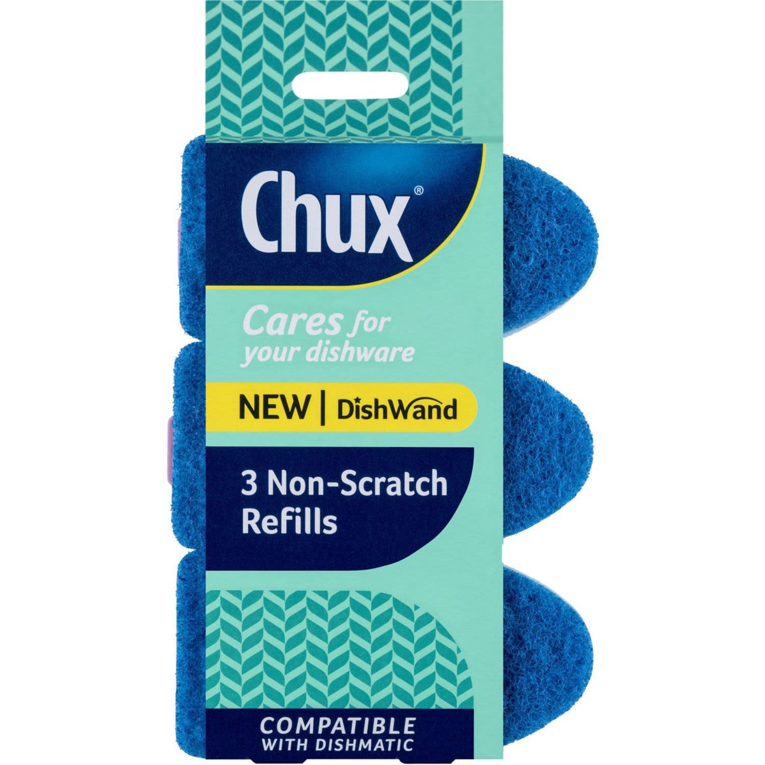 Chux DishWand Non-Scratch Refills, 3 Each